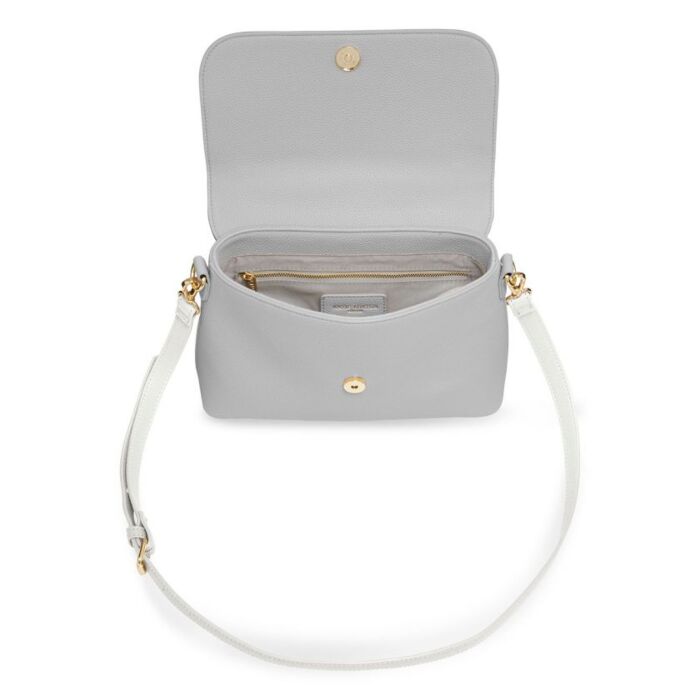 Katie Loxton - Talia Two Tone Messenger Bag - White and Pale Grey